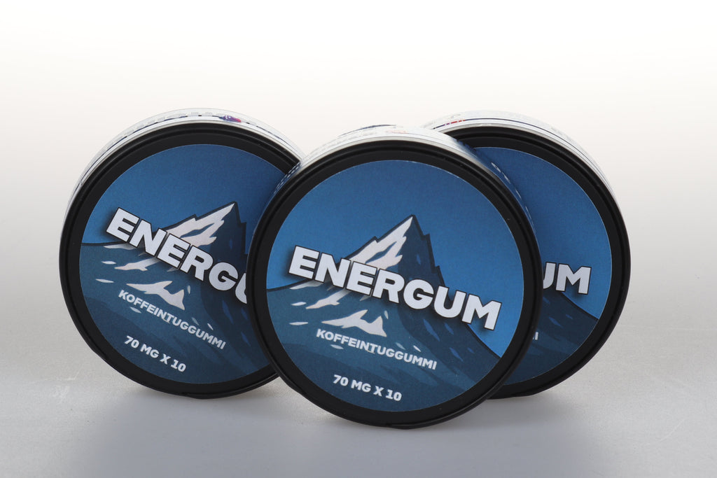 3-pack koffeintuggummi Mint