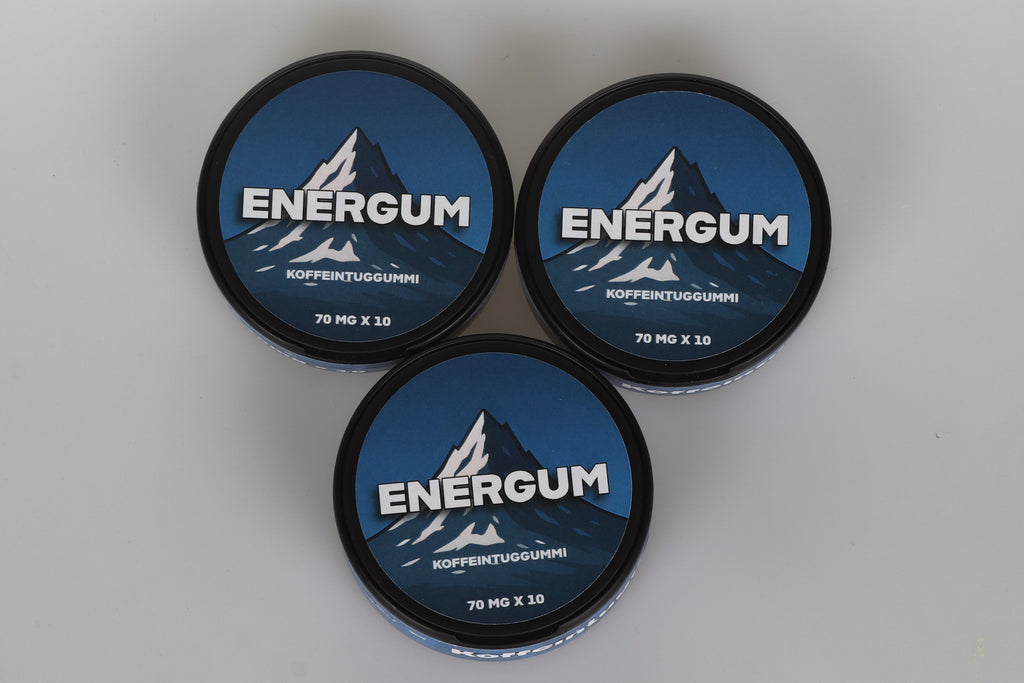 3-pack koffeintuggummi Mint