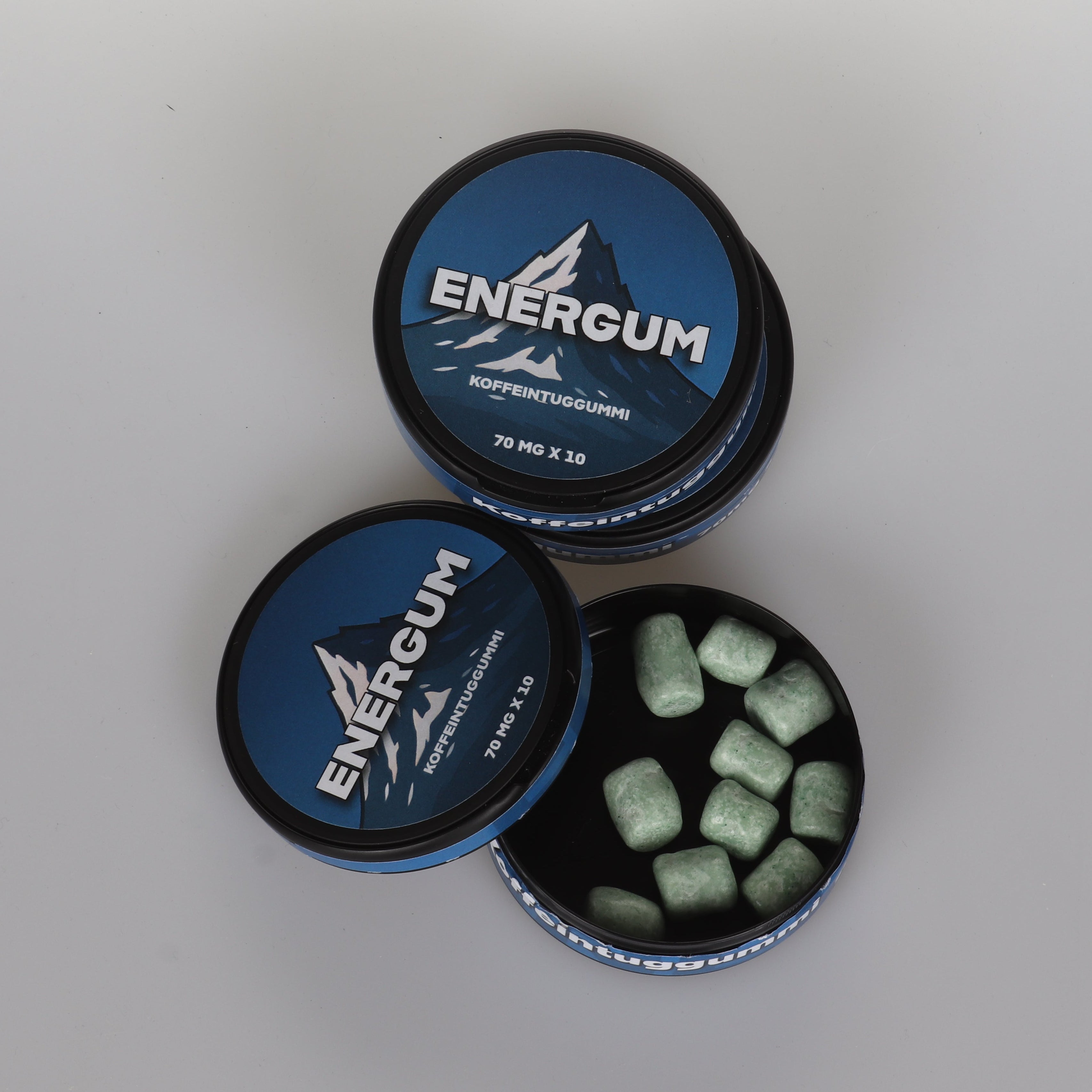 3-pack koffeintuggummi Mint
